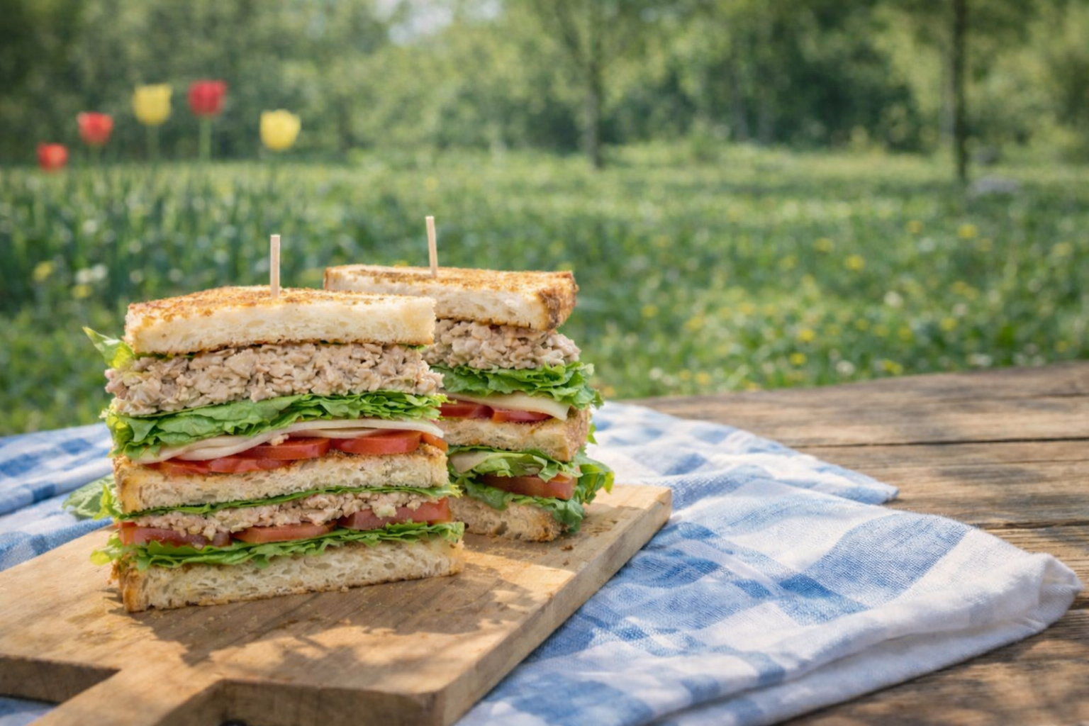 Clubsandwich met makreel – om te delen