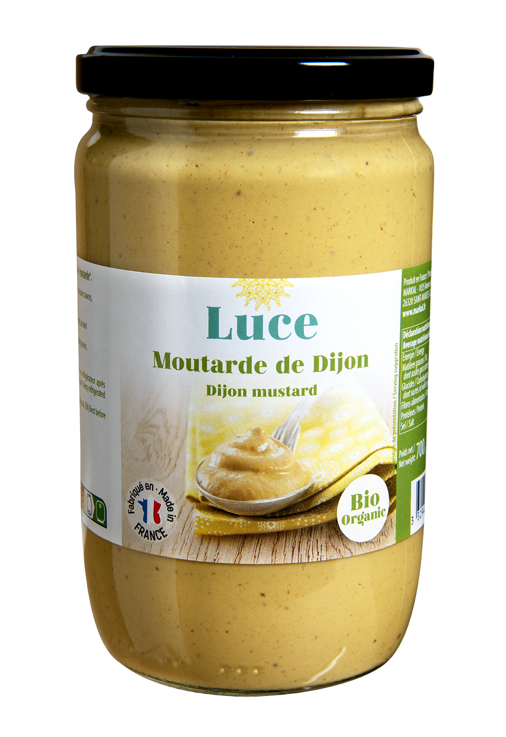 Luce Moutarde de dijon bio 700g