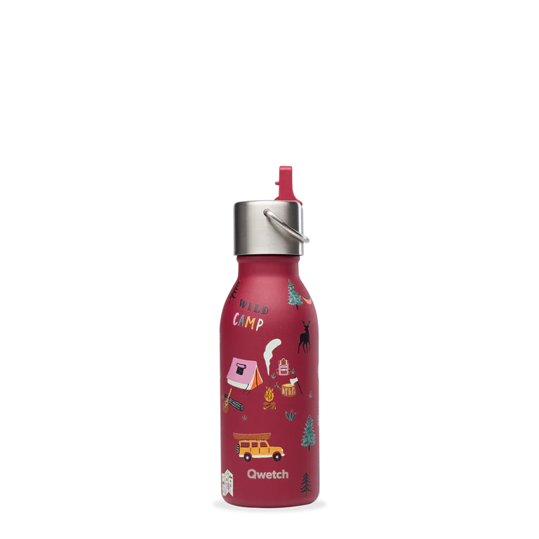 Qwetch Bouteille isotherme kids yosemite grenat 350ml - 9379