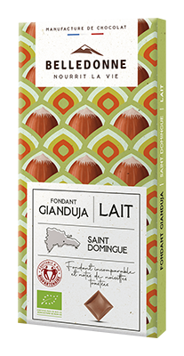 Belledonne Tablette chocolat au lait gianduja bio 80g