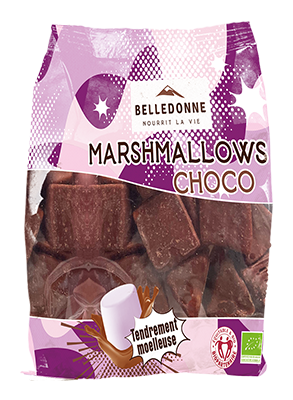 Belledonne Marshmallows melkchocolade bio 130g