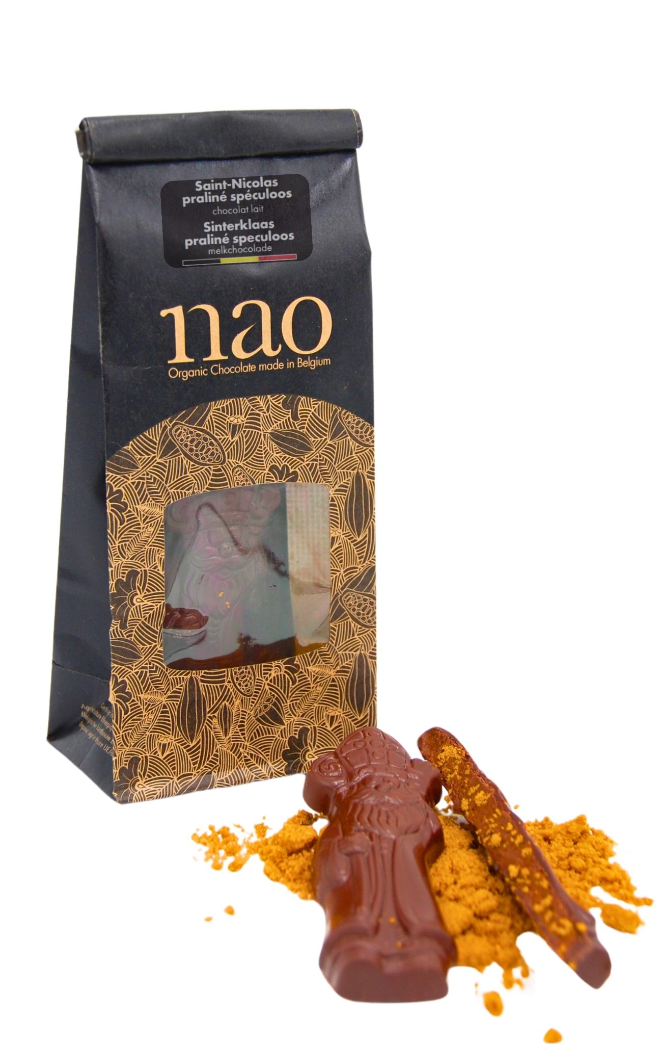 Nao Sinterklaas melkchocolade praliné speculoos(3st) bio 105g