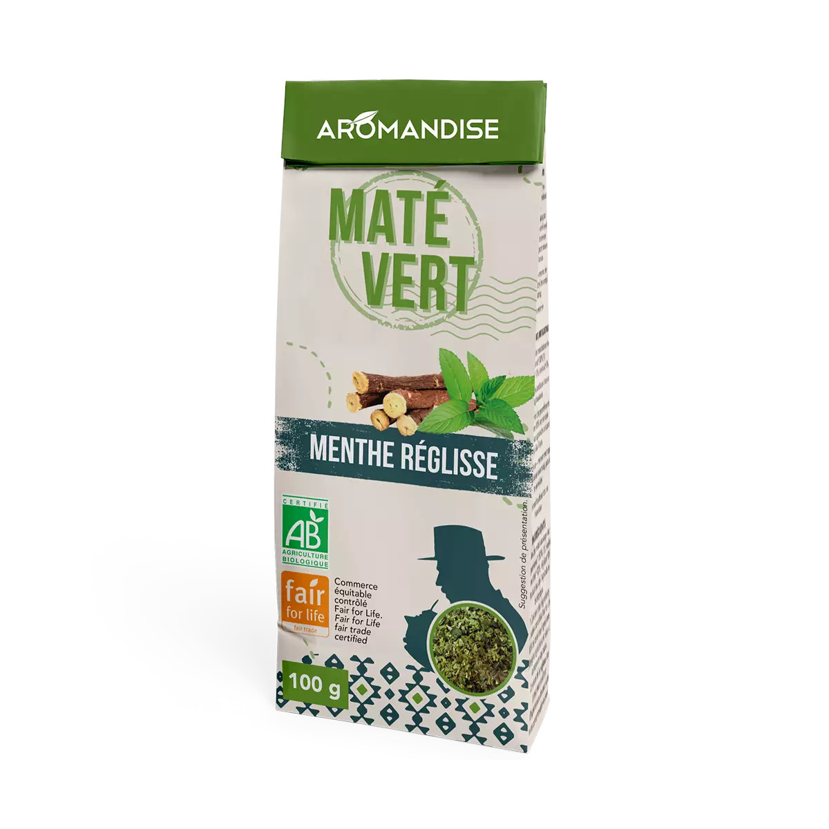 Aromandise Maté vert menthe réglisse bio 100g