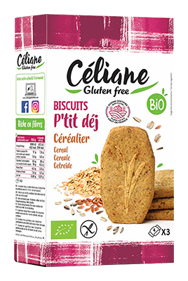 Céliane Biscuit petit-déjeuner céréalier bio & sans gluten 140g