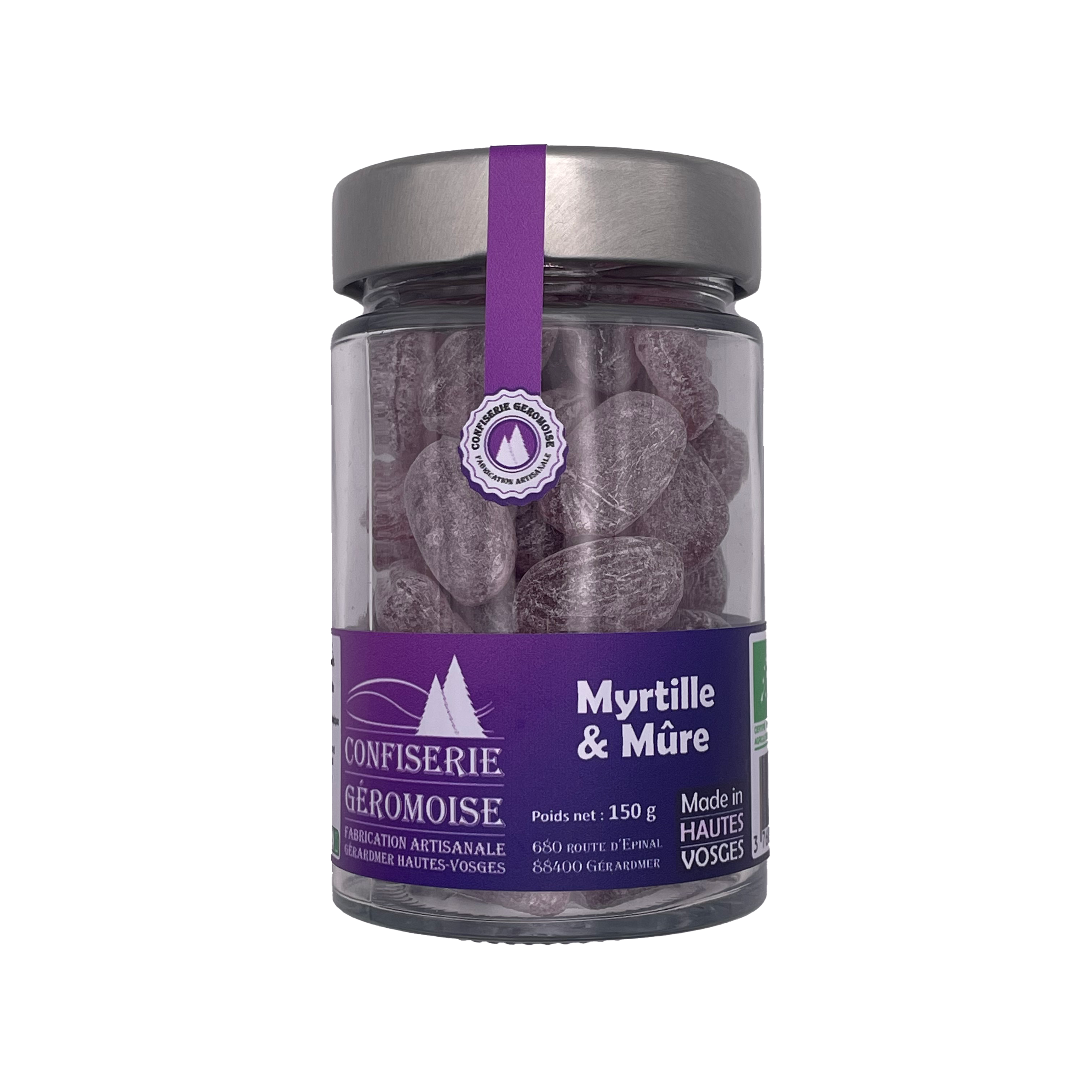 Pastilles des Vosges Mûre/myrtille bio 150g