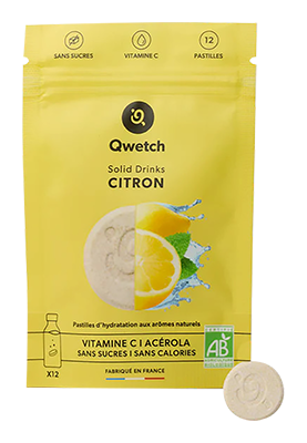 Qwetch Solid drinks Citroen bio 12pastilles
