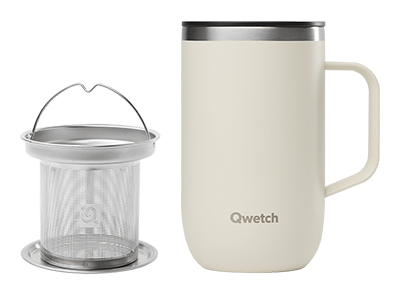 Qwetch Mug tisanière isotherme matt sable 470ml