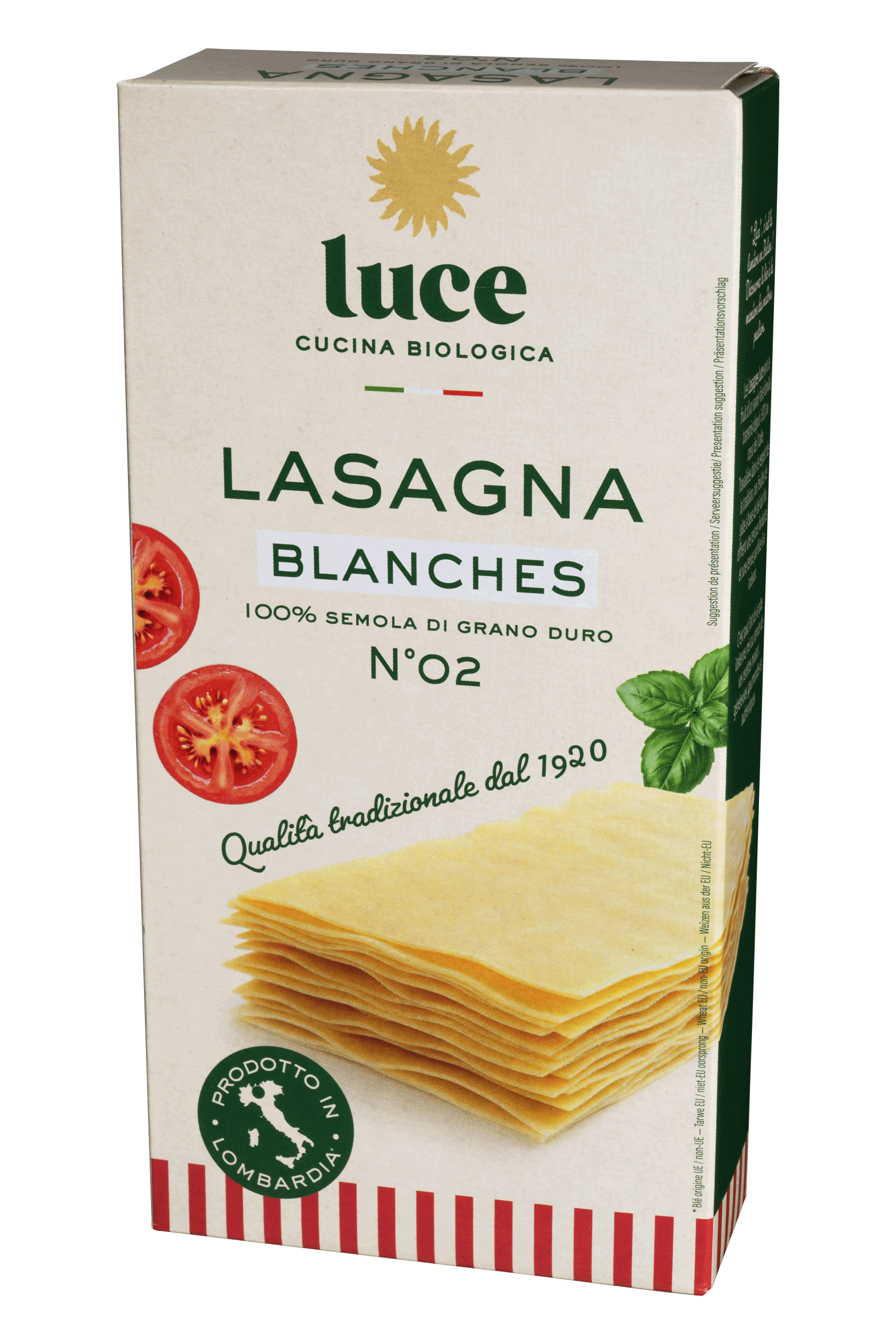 Luce Witte lasagne bio 250g