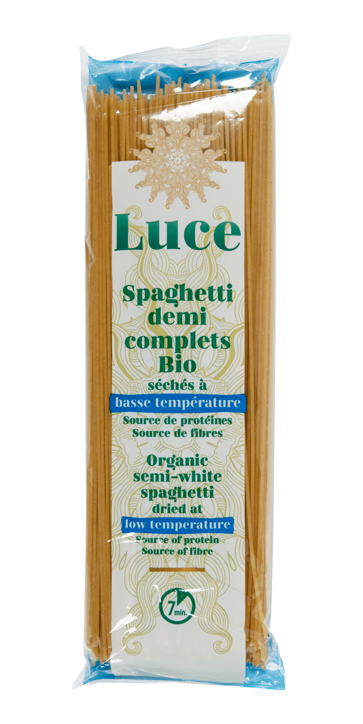 Luce Spaghetti demi-complets séchés à basse température bio 500g