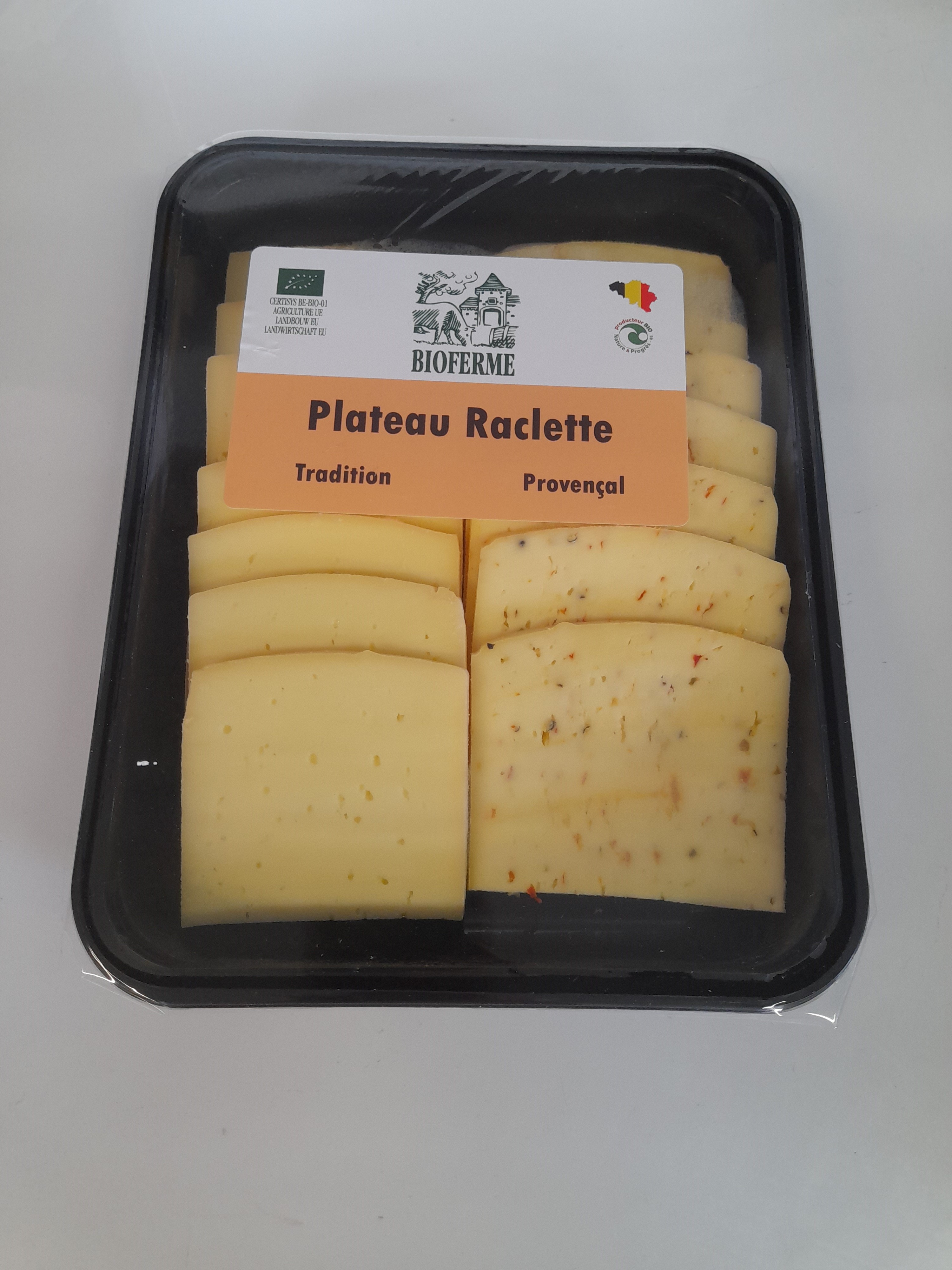 Bioferme Raclette natuur/provençal bio 400g - beschikbaar oktober-december