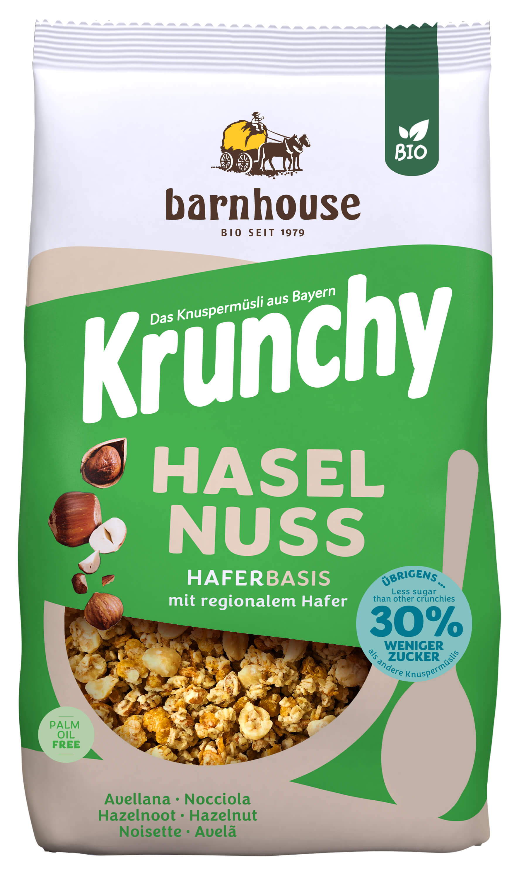 Barnhouse Krunchy hazelnoten bio 500g