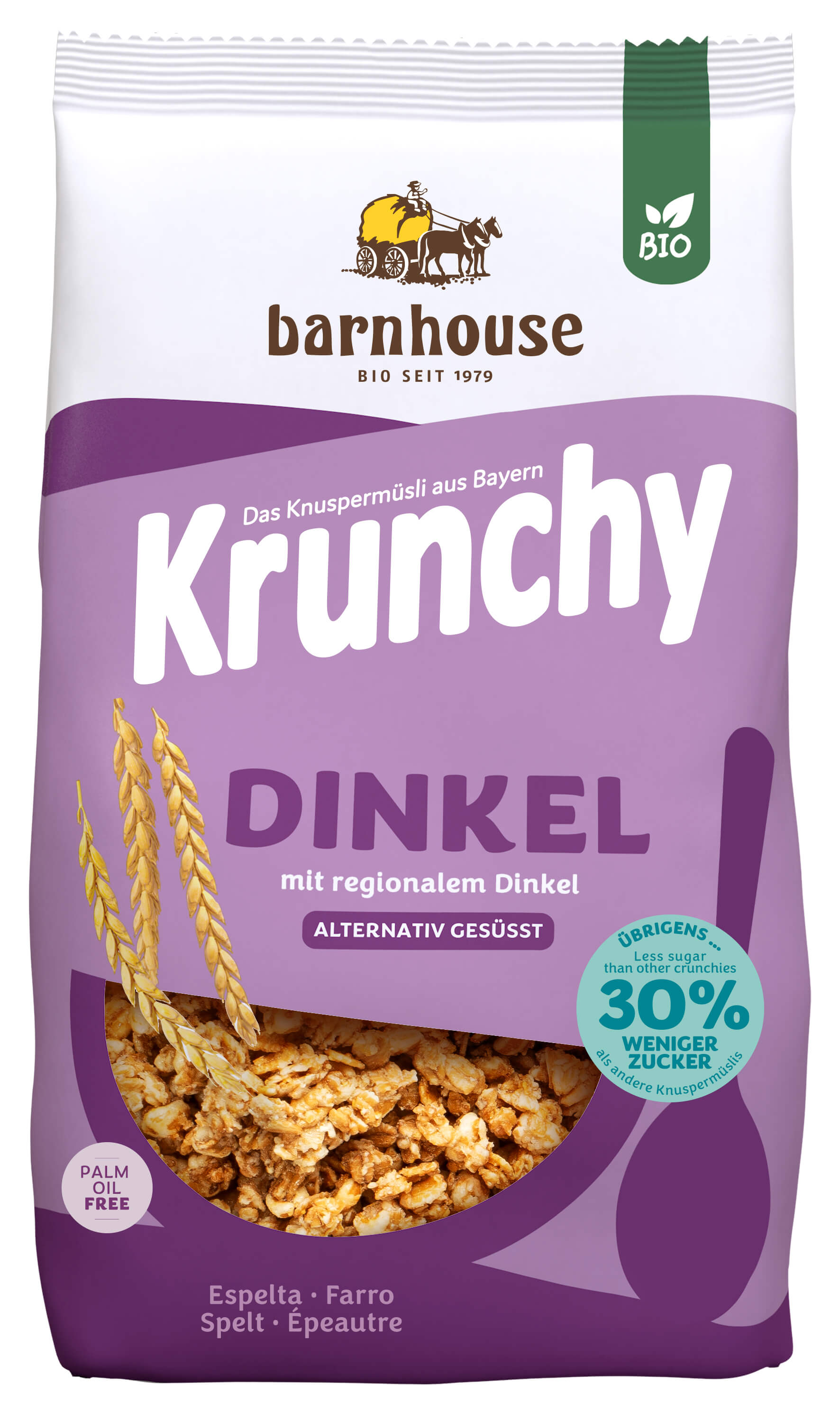 Barnhouse Krunchy spelt puur z.s. bio 600g