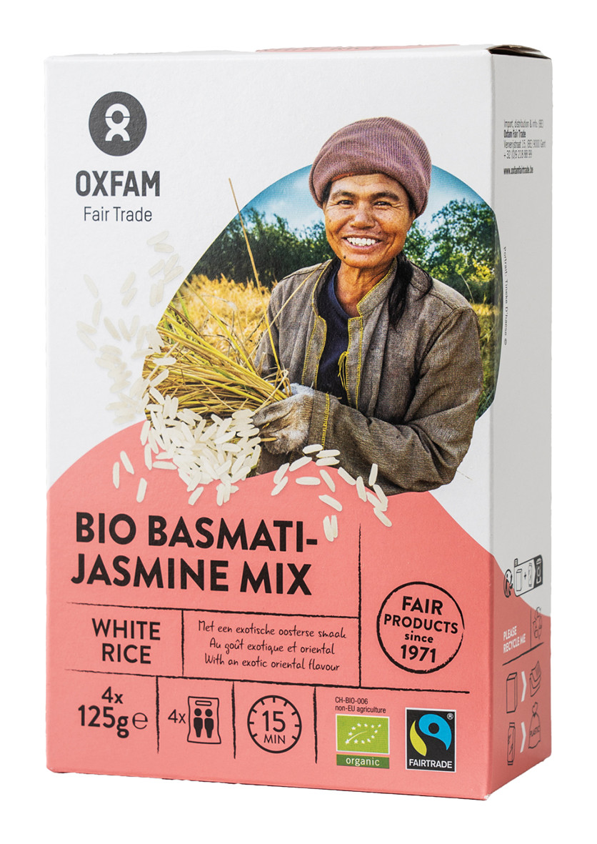 Oxfam Riz mélange de basmati/jasmin bio 4x125g
