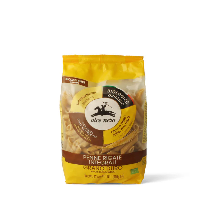 Alce Nero Penne rigate volkoren durumtarwe bio 500g