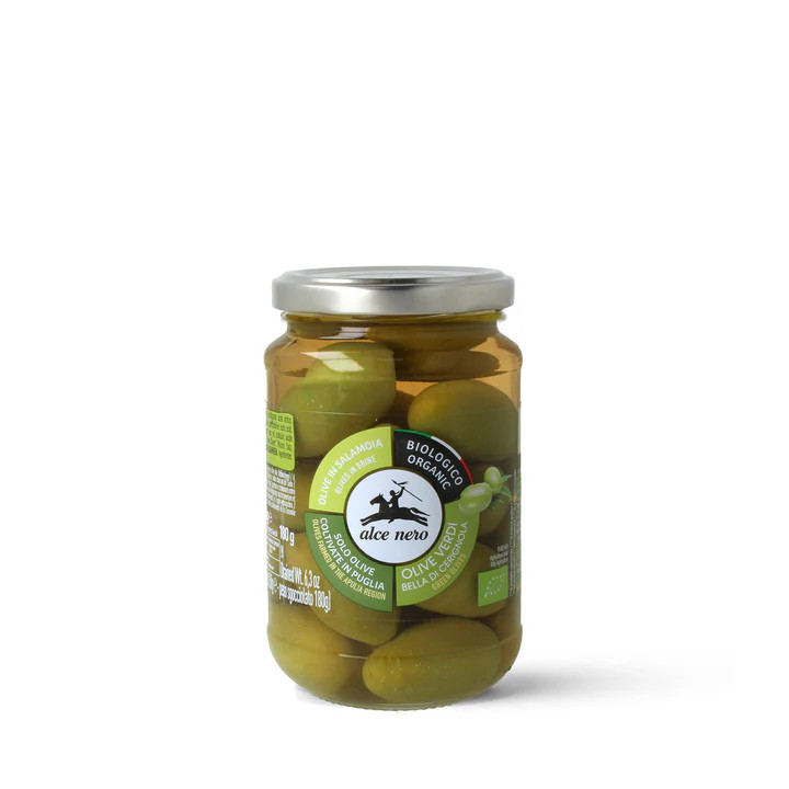 Alce Nero Olijven groen "Bella di Cerignola" bio 350g