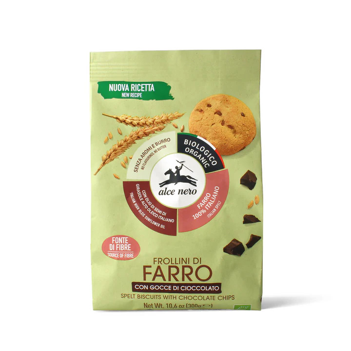 Alce Nero Biscuits au blé d'épeautre aux pépites de chocolat bio 300g