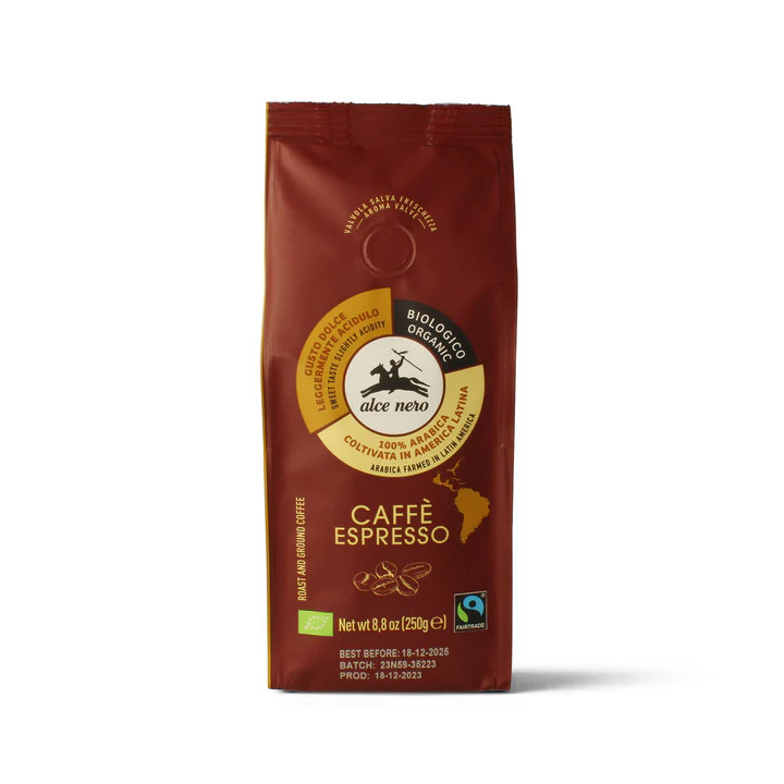 Alce Nero Café moulu arabica fort bio 250g