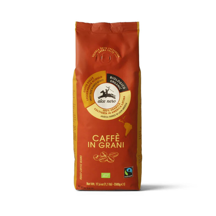 Alce Nero Café en grains 100% arabica bio 500g