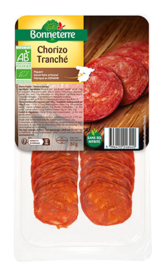 Bonneterre Chorizo sneetjes bio 80g