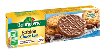 Bonneterre Zandkoekje melkchocolade bio 120g