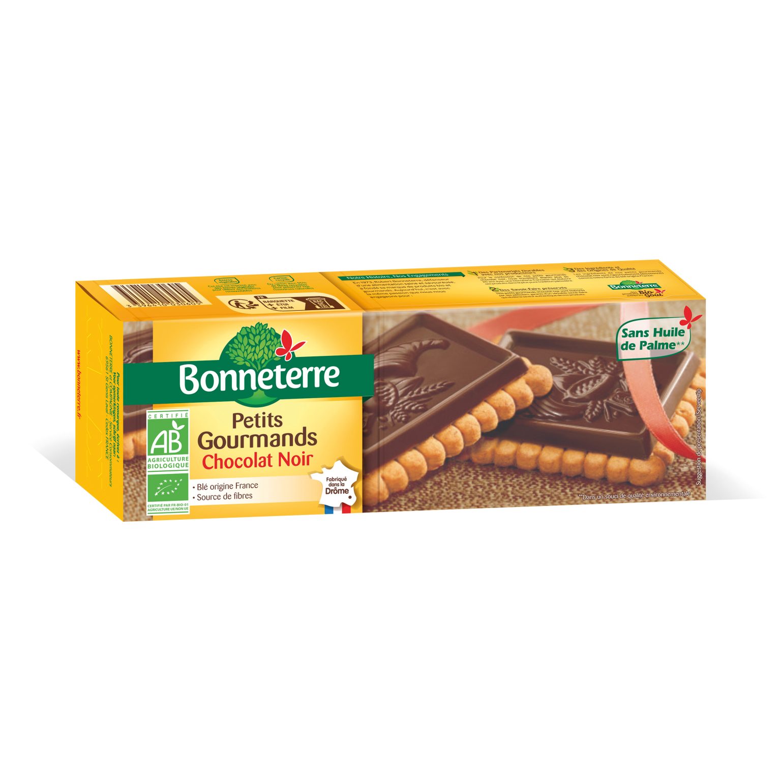 Bonneterre Tarwekoek pure chocolade bio 150g