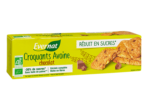 Evernat Haverkoekjes met chocoladeschilfers bio 130g