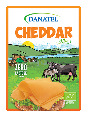 Danatel Cheddar sneetjes lactosevrij bio 150g