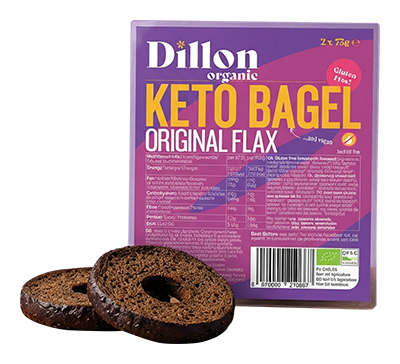 Dillon Organic Keto bagel lijnzaad glutenvrij bio 150g