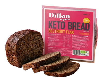 Dillon Organic Keto brood rode biet lijnzaad glutenvrij bio 250g