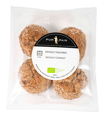 Pur Pain Pistolet volkoren bio 4x50g