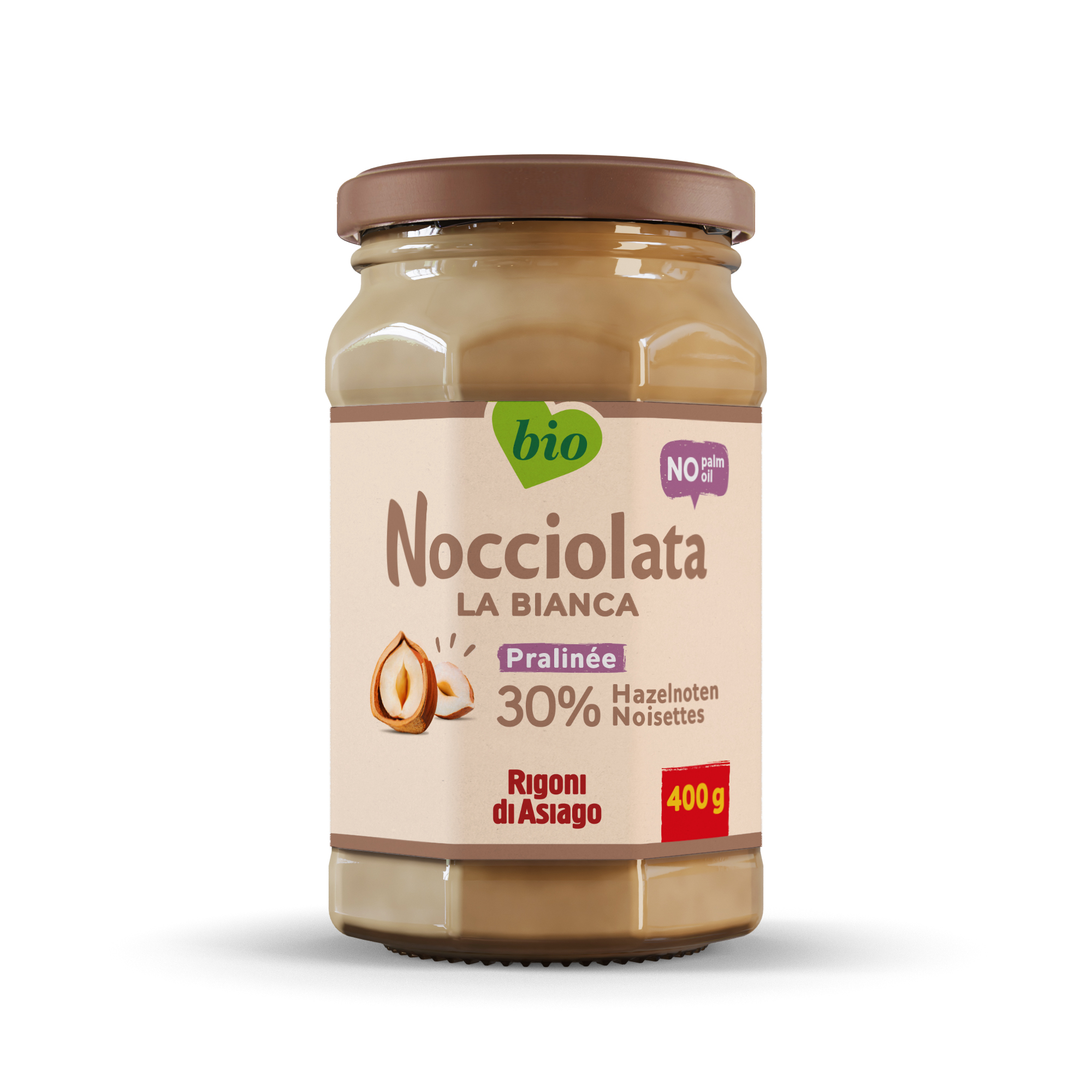 Nocciolata Bianca hazelnootpasta bio 400g
