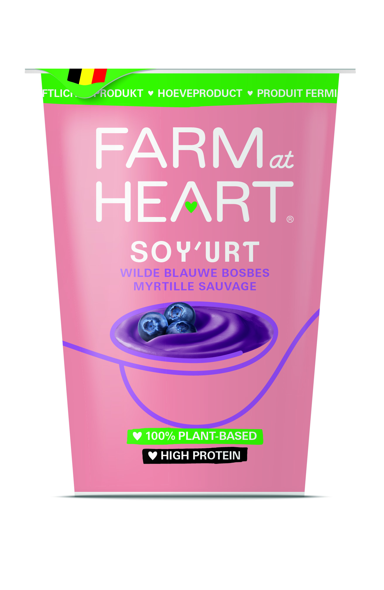 Farm at Heart Soja yoghurt wilde bosbes bio 400g