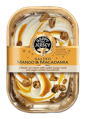 Happy Mrs. Jersey Salted mango & macadamia bio 900ml