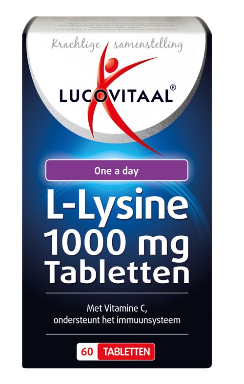 Lucovitaal L- lysine weerstand one day 1000mg 60tabletten PL472/94