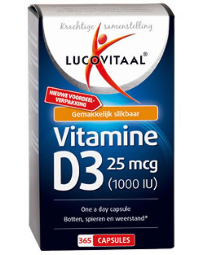 Lucovitaal Vitamine D3 1000ie 25mcg 365caps PL 472/236