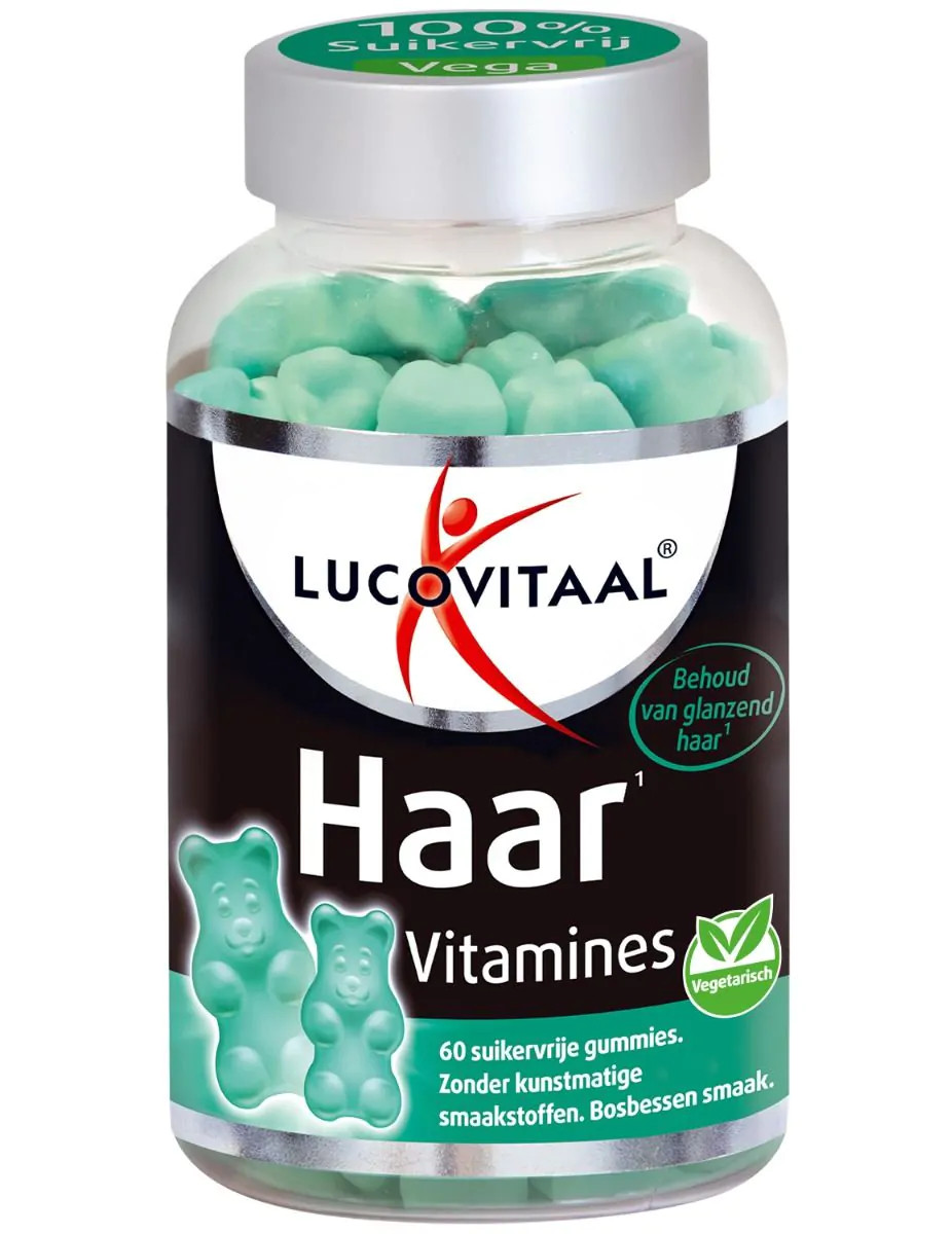 Lucovitaal Gommes vitaminées pour les cheveux 60pcs