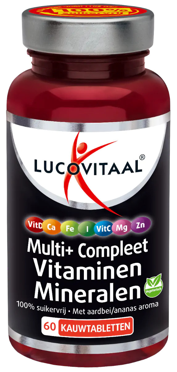 Lucovitaal Multi+ Vitamines et minéraux complets 60 comprimés à croquer