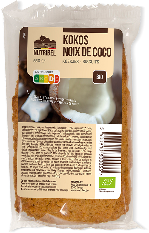 Nutribel Biscuit de coco bio 55g