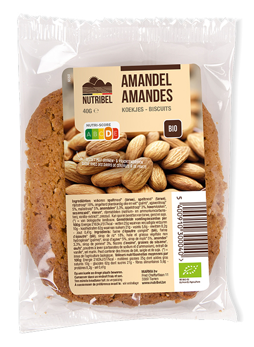 Nutribel Biscuit épeautre amande bio 40g