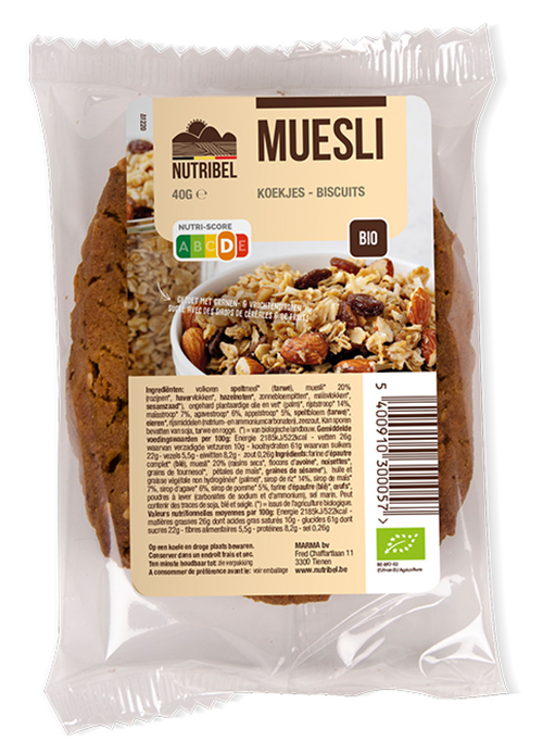 Nutribel Spelt mueslikoek bio 40g