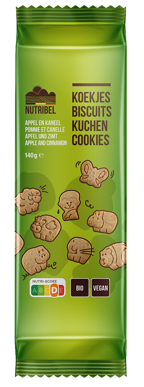 Nutribel Kinderkoekjes appel kaneel bio 140g