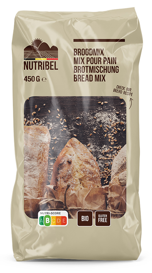 Nutribel Broodmix vezelrijk bio & glutenvrij 450g