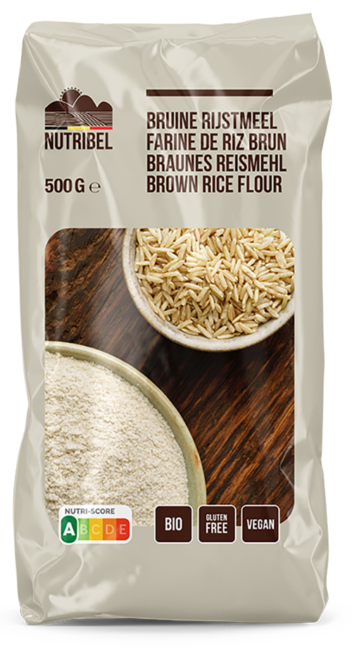 Nutribel Bruine rijstmeel bio & glutenvrij 500g