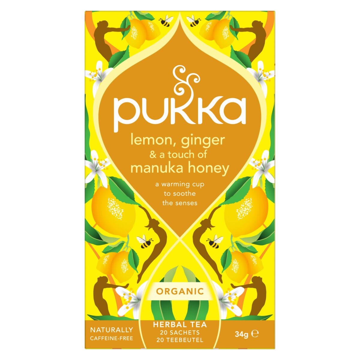 Pukka Lemon, ginger & manuka honey bio 20 builtjes