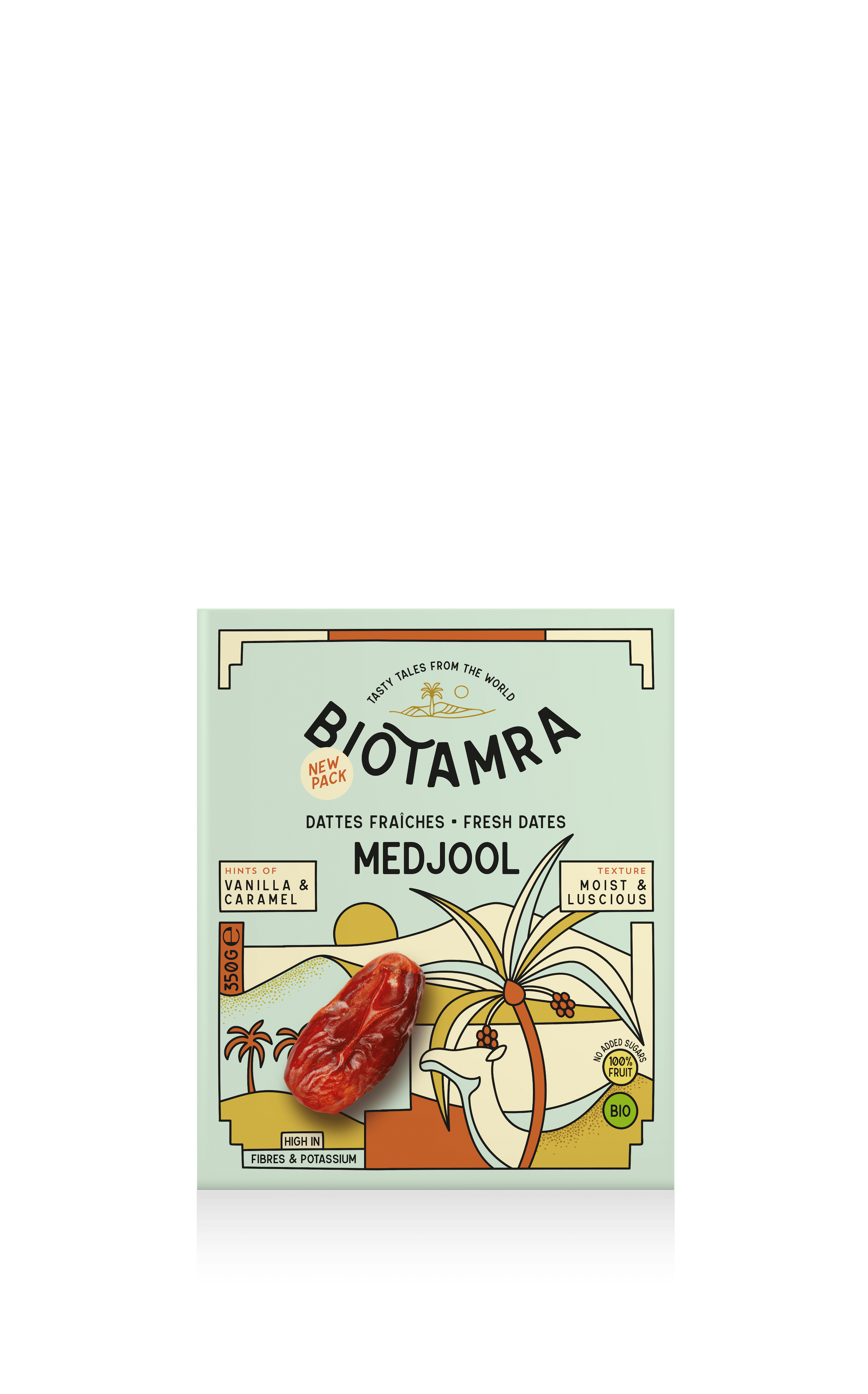 BioTamra Datte MEDJOOL large fraiche Boite 350g 18ST BIO