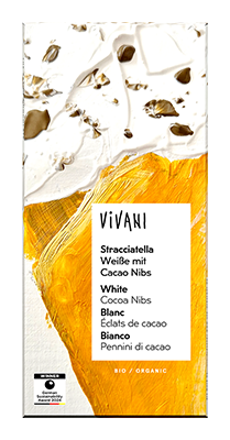 Vivani Chocolat blanc stracciatella éclats cacao bio 80g