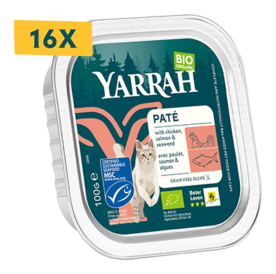 Yarrah Kat paté zalm & zeewier bio 100g
