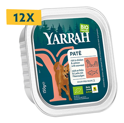 Yarrah Hond paté zalm & zeewier bio 150g